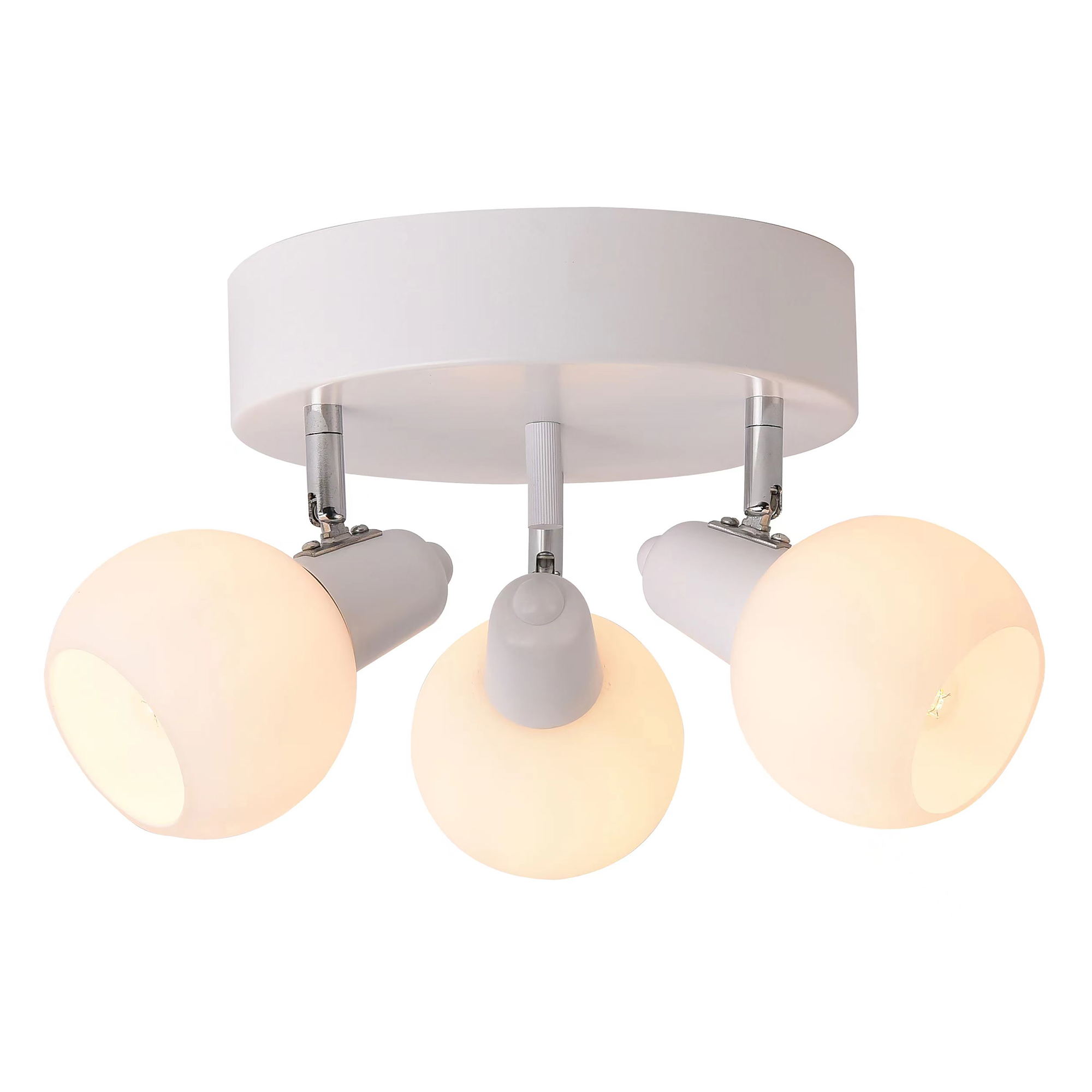 Ceiling lamp FocusLight KIIRA 3-osa Ø23cm, white/chrome